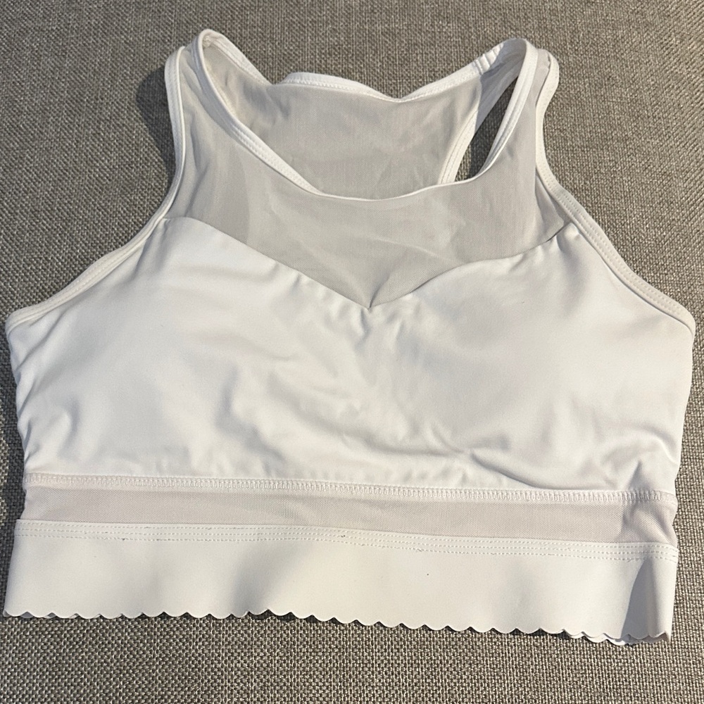 Zyia White Star Mesh Bra